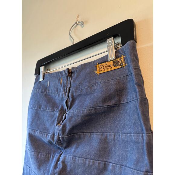 Volcom Medium Wash Mini Denim Skirt - Picture 3 of 4